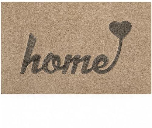 Lzuso Heart and Home Outdoor Door Mat Front Door Indoor Cute Doormat With Non-Slip Rubber Backing Floor Mat for Outside Entry Yard Garage,High Traffic Areas 28×18 Inch Brown