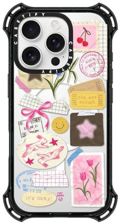 CASETiFY Bounce iPhone 16 Pro Case [Shockproof / 21.3ft. 6X Military Grade Drop Protection/Compatible with Magsafe] - You are Stars Collage - Clear Black