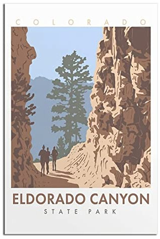 Metallschild Eldorado Canyon State Park Landschaft Retro Dekor Kunst Schild Home Küche Bar Cafe Club Höhle Wanddekoration Vintage Reise Blechschild 20 x 30 cm