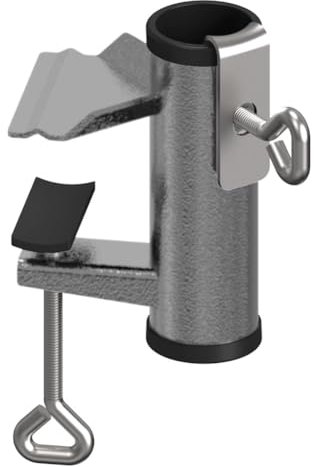 Zwfjcmsa Patio Umbrella Holder,Deck Umbrella Clamp,Patio Umbrella Clamp,Balcony Umbrella Clamp,Deck Umbrella Holder Black+Gray