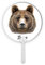 no/no Giant Brown Bear Animal Plastic Round Handheld Fan Decorations Craft