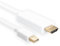VIEVRE Mini Displayport auf HDMI Kabel 1,8m Weiß, 4K Thunderbolt HDMI, Thunderbolt auf HDMI, Thunderbolt HDMI Adapter, Mini Display Port auf HDMI für MacBook Pro, Macbook Air, iMac, XPS und Mehr