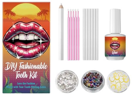 Acunny Zahnstein Set Zahnstein Set Zahnstein Set Bezaubernde Edelsteine Zahnschmuck Zahnschmuck Künstliche Zahnschmuck Reichhaltige Stile für Frauen