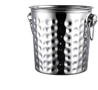 Stainless Steel Ice Bucket for Champagne Red Wine Beer Ice Cube Holder with Spit Bucket for Bar