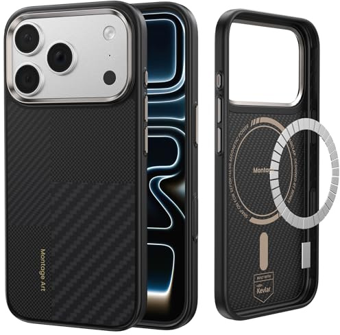BENKS for iPhone 17 Pro Max Case with MagSafe, Military Grade Shockproof with Camera Control Button, 600D +1500D Aramid Fiber, Magnetic Protective for iPhone 17 Pro Max Case Cover, Montage ArmorPro