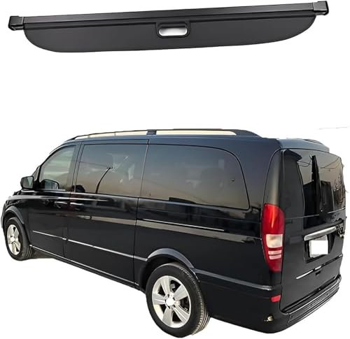 DRYFAL Auto Laderaumabdeckung für Benz Viano Vito 2010-2015 Auto Einziehbarer Laderaumabdeckung Kofferraum Schutz Der PrivatsphäRe Cargo Cover