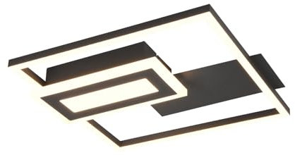 RL LIVE YOUR LIGHT LED Deckenleuchte und Wandleuchte SPIRO ultraflach in Schwarz Breite 33cm