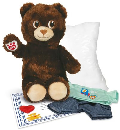 Casdon Build-A-Bear Workshop Furtastic Spielzeug Bär & Outfit Sortiment | Sortierter Kuscheltier Bär und Outfit für Kinder ab 3 Jahren | fertig zum Stuffen! | Füllung, Herz und Zertifikat ebenfalls