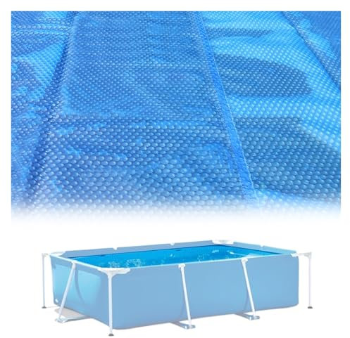 bache bulle piscine Couverture Solaire À Bulles Rectangulaire Pour Piscine 2 3 4 5 6 7 8 M Couverture Solaire Pour Piscine Anti-feuilles, Couverture Solaire Réfléchissant La Chaleur Bleue(13x21ft)