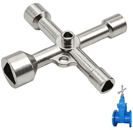 5-in-1 Dreikantschlüssel,3 kant Schlüssel,Dreieck Schlüssel,Universalschlüssel,Dreikantschlüssel für Absperrpfosten,Mülltonne,Schrankenschlüssel,Pollerschlüssel für Elektrokasten,Wasser,Stromzähle Box