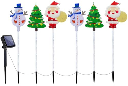 Solare Weihnachtsbeleuchtung Für Den Außenbereich 6 Teile Festtagsfiguren