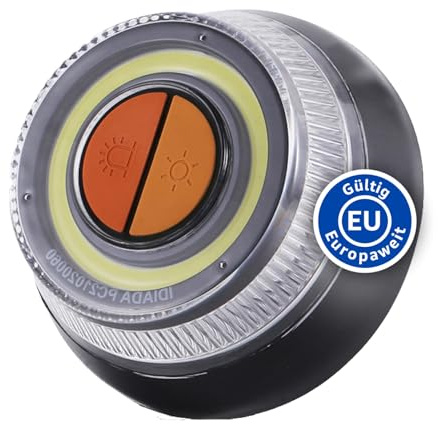 V16 Warnleuchte Auto & Motorrad | LED Pannenleuchte mit Magnetfuß | 360° Sichtbarkeit | Batteriebetrieben | Ersatz für Warndreieck| Notfalllicht - 2.0