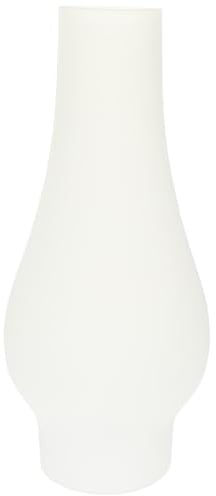Garneck Lampe à Pétrole Abat-Jour en Verre Opaline Résistant la Chaleur Cheminée pour Lampe à Huile Usage Extérieur