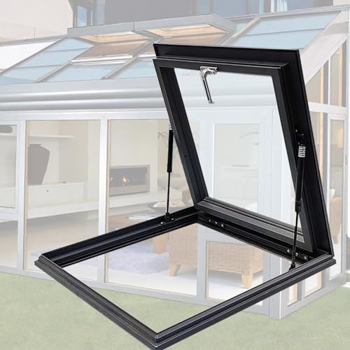 Lucernario multiuso in alluminio per camera frigorifera, per camper, 60 x 55 cm, per un facile accesso e ventilazione