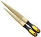 NKTM Lot de 2 limes à bois aiguilletées pour le travail du bois - Râpe à bois - Râpe à bois conique dorée avec poignée en caoutchouc - Sac cadeau pour sculpture - 20,3 x 25,4 cm