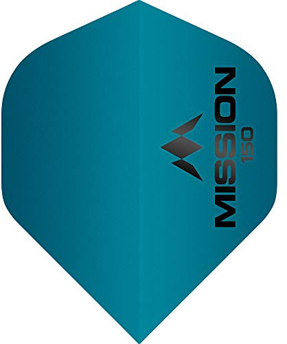 Mission Darts Mission Logo Dart Flights | Dickes 150 Mikron UV-Finish | Standard Nr. 2, blau, 10 Sets mit 3 Flights (#_10xF1859)