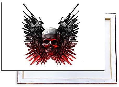 Unified Distribution The Expendables - 100x70 cm Kunstdruck auf Leinwand • erstklassige Druckqualität • Dekoration • Wandbild