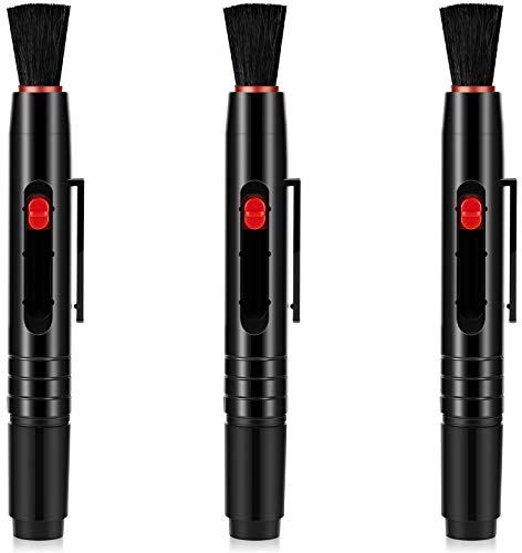 Lot de 3 pinceaux multifonction pour nettoyage de l'objectif et appareil photo - Pour appareil photo, SLR, télescope, loupe, téléphone - Outil de nettoyage