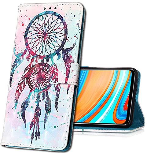 MRSTER Realme 6 Pro Handytasche, Leder Schutzhülle Brieftasche Hülle Flip Case 3D Muster Cover Stylish PU Tasche Schutzhülle Handyhüllen für Realme 6 Pro. YB Double Campanula