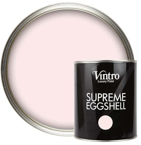 Vintro Paint | Satin Furniture Paint | Light Pink | Wood | Trim | Metal | Eggshell Finish | 1 Litre (Candyfloss)