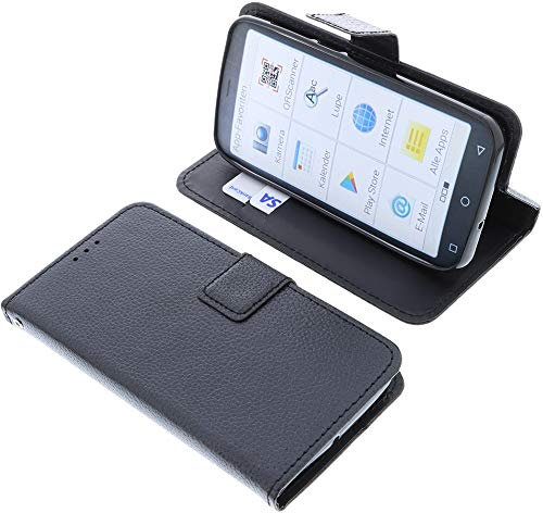 foto-kontor Tasche kompatibel mit Emporia Smart 4 Book Style schwarz Schutz Hülle Buch