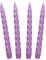 Auswahl Farbe + Menge - Spiralkerze Spitzkerze Stabkerze Renaissancekerze Tafelkerze Leuchterkerze ca. Ø 22 x 220 mm gedreht hier: 4 Kerzen flieder (matt)