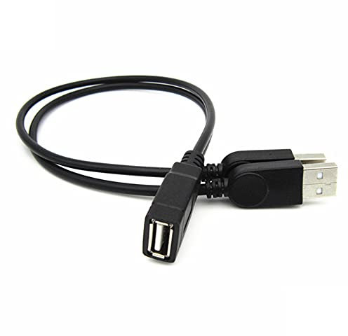 Bolwins B42S 30cm USB 2.0 Y-Kabel - 1x USB Buchse auf 2X USB Stecker Typ A - Datenübertragung & Ladefunktion - Kurz USB Verlängerungskabel für Geräte