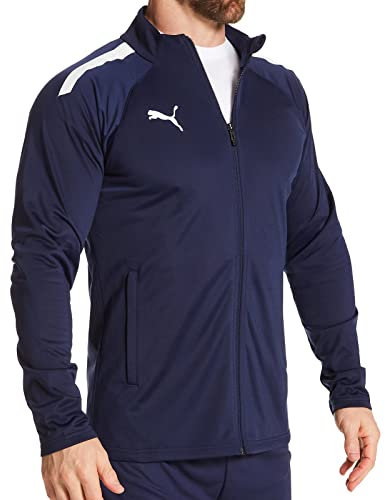 PUMA Teamliga Veste d'entraînement athlétique, Peacoat Blanc, XXL Homme