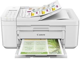 Canon PIXMA TR4720 All-in-One Wireless Printer Home use, with Auto Document Feeder, Mobile Printing and Built-in Fax, White