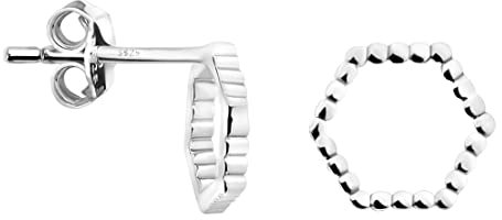 SOFIA MILANI - Damen Ohrringe 925 Silber - Sechseck Hexagon Ohrstecker - E1448