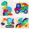 HUADADA Wooden Puzzles Toys for Kids Age 2+, Dinosaur Jigsaw Animals Number Shape Puzzle Gifts for Children Toddler Boy Girls Learning Educational Toys(4 Pack)