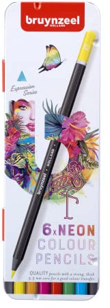 Bruynzeel Expression Farbstifte 6-teiliges Set in Dose, Neon