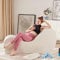 Iroomy Yoga-Chaiselongue-Sessel zum Dehnen und Entspannen, ergonomisch, S-gebogen, vollständig mit hochdichtem Schaumstoff gefüllt, Yoga-Stuhl für den Innenbereich, Wohnzimmer, Schlafzimmer, Lounge,