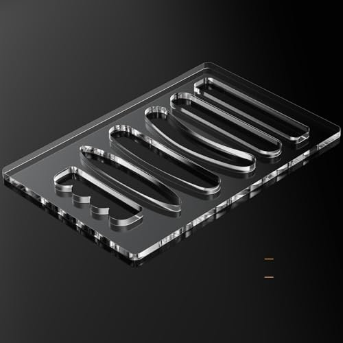 Moorovgi 6 in 1 Charcuterie Board Handle Template,Acrylic Grab Handle Router Template for Woodworking
