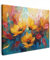MuchoWow© Leinwand 40x30 cm Deko Schlafzimmer Aesthetic Leinwandbilder Wohnzimmer Gemälde Foto Geschenk Living Room Decoration Blumen - Dahlie - Kunst - Orange - Aquarell