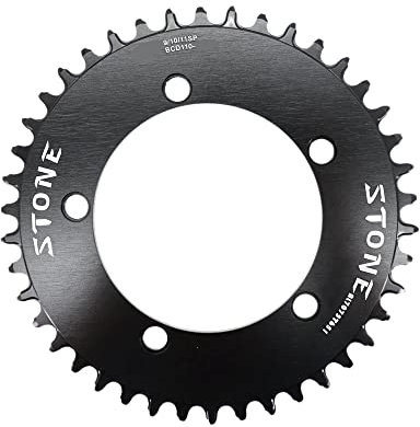 QAINKUN Platos para Bicicletas Plato Redondo 110BCD 32 36 38 40 42 46 48 58 60T Dientes Bicicleta de Carretera Bicicleta Narrow Wide Plato(Color:Aero 50T)