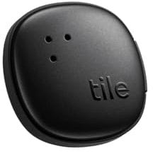 Tile by Life360 Sticker (2024) - Kleiner Bluetooth-Tracker, Fernbedienungsfinder und Gegenstandsfinder für Fahrräder, Brillen und mehr. iOS- & Android-kompatibel. Handy-Finder. 1er-Pack (Schwarz)