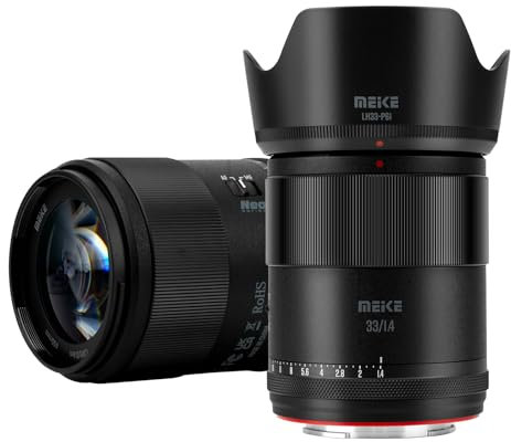 Meike Obiettivo grandangolare da 33 mm F1.4 APS-C AF STM (motore passo-passo) con messa a fuoco automatica per fotocamere mirrorless Sony E Mount FX30 ZV-E10 ZVE10 II A6400 A5000 A5100 A6000 A6100
