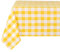 DWCN Nappe Rectangulaire à Carreaux Tissu 140x200cm pour l'extérieur Lavable Résistant aux Intempéries Contre Les Taches Imperméable Pique-Nique Salle à Manger Jardin Fêtes Mariages, Jaune et Blanc