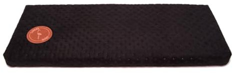 Prime Cat Window Lounger for Cats, Windowsill with a Non-Slip Backing, Cat Bed Window Sill, 50 cm x 20 cm, Made in European Union (Black Quilted, 50 x 20 x 3 cm)