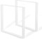 IDMarket - Lot de 2 Pieds de Table carrés métal Blanc 78x71 cm Design Industriel