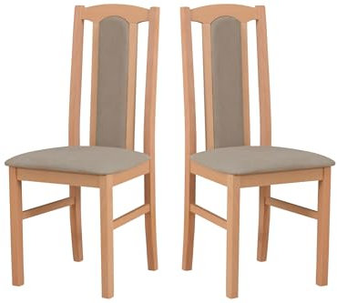 LeafDesign Esszimmerstühle Holz - Esszimmerstuhl 120 kg - Stuhl Buche Massiv - Stühle Esszimmer 2er Set - Holzstuhl - Esstischstühle - Küchenstühle 2er Set