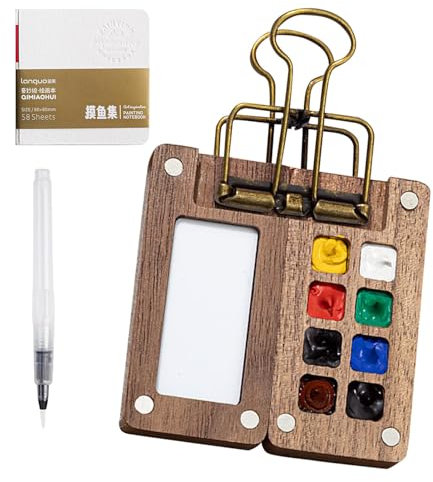 -ni Palette de Peinture en Bois Portable avec Clip en métal pour Artistes Professionnels, et Adultes