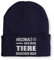 tshirtladen Beanie Arschkalt Aber Meine Tiere brauchen Mich Wintermütze Mütze mit lustigem Spruch, Farbe: Navy
