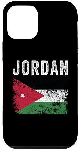 Hülle für iPhone 12/12 Pro Jordanische Flagge im Used-Look – Herren Damen Kinder – Jordanische Flagge