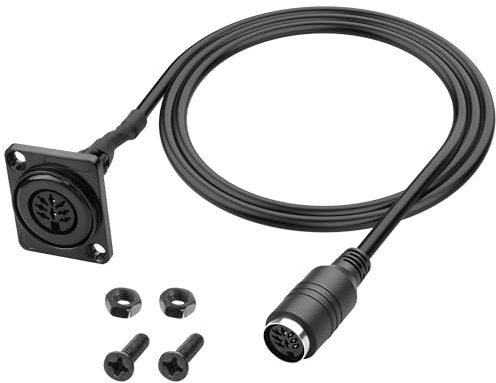 MEIRIYFA MIDI DIN 8 Pin Verlängerungskabel, D-Typ MIDI DIN 8 Pin Buchse auf Buchse Adapter Panel Mount Audio Kabel für Bang Olufsen PowerLink MK2 - (83CM, Buchse auf Buchse)
