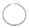 Aleasha Grüner Aventurin Jade Kette 4mm Stein Boho Choker Damen Gold Edelstahl Halskette Handgefertigt Schmuck 38+6cm