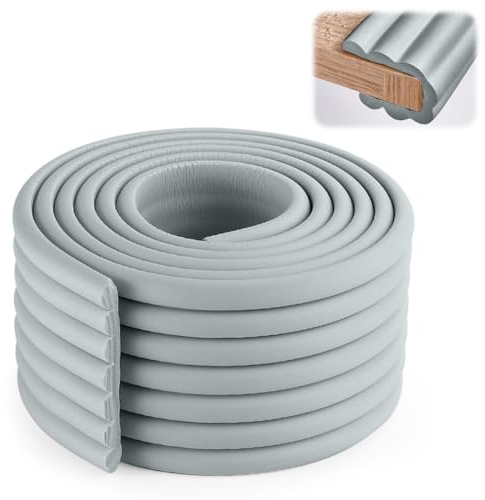 Yuragim Kantenschutz Baby Schaumstoff Selbstklebend Eckenschutz Baby, Extra Breit 8cm, Tischkantenschutz Bettkantenschutz Kinderbett Selbstklebender Schutz für Bett,Tischkanten und Verschiedene Möbel