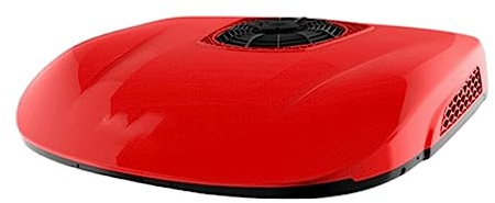 KONGMM Climatiseur de Voiture, Couverture de Toit de stationnement Alimentation CC Camion Lourd Turbo onduleur compresseur Voiture électrique climatiseur 12v 2kw Refroidisseur(Red DC12V)