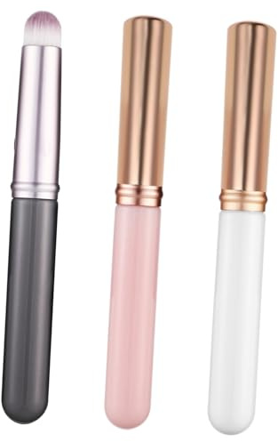 Anneome 3 Stück Teiliges Concealer Pinsel mit Schutzkappe Vielseitig Einsetzbar für Flüssige Cremige und Pudrige Kosmetik Kompakter Gesichtspinsel mit Synthetischen Fasern für Präzise